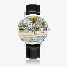 Load image into Gallery viewer, Ultra-Thin Leather Strap Quartz Watch (Silver) - EAST SAN JUAN