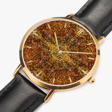 Load image into Gallery viewer, Ultra-Thin Leather Strap Quartz Watch (Rose Gold With Indicators) - GOLD'S CROSS