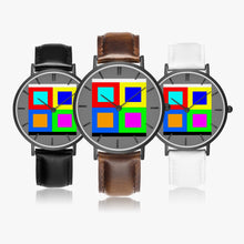 Load image into Gallery viewer, Thin Leather Strap Quartz Watch (Black With Indicators) - A1 NXTOUS SQ
