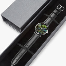 Load image into Gallery viewer, Ultra-Thin Leather Strap Quartz Watch (Silver With Indicators) - Ahriman