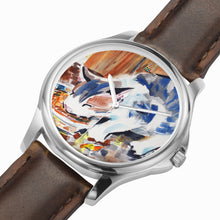 Load image into Gallery viewer, Stylish Classic Leather Strap Quartz Watch (Silver) KITTEN DINNER