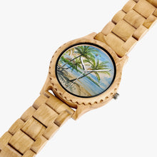 Load image into Gallery viewer, Italian Olive Lumber Wooden Watch - THREE PALMS