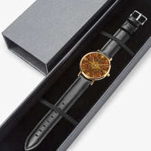 Load image into Gallery viewer, Ultra-Thin Leather Strap Quartz Watch (Rose Gold With Indicators) - GOLD'S CROSS