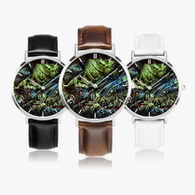 Load image into Gallery viewer, Ultra-Thin Leather Strap Quartz Watch (Silver With Indicators) - Ahriman