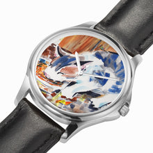 Load image into Gallery viewer, Stylish Classic Leather Strap Quartz Watch (Silver) KITTEN DINNER