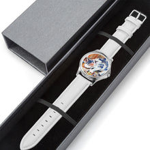Load image into Gallery viewer, Stylish Classic Leather Strap Quartz Watch (Silver) KITTEN DINNER