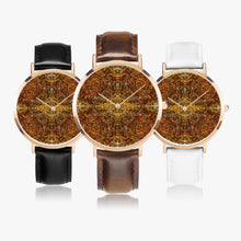 Load image into Gallery viewer, Ultra-Thin Leather Strap Quartz Watch (Rose Gold) GOLD'S CROSS