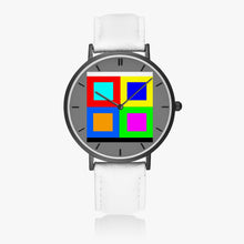 Load image into Gallery viewer, Thin Leather Strap Quartz Watch (Black With Indicators) - A1 NXTOUS SQ