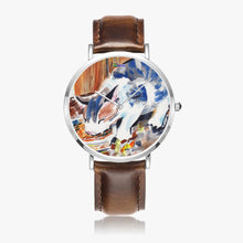 Load image into Gallery viewer, Hot Selling Ultra-Thin Leather Strap Quartz Watch (Silver) - KITTEN'S DINNER