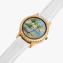 Load image into Gallery viewer, Italian Olive Lumber Wooden Watch - Leather Strap - THREE PALMS
