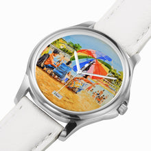 Load image into Gallery viewer, Stylish Classic Leather Strap Quartz Watch (Silver) - Beach Umbrella