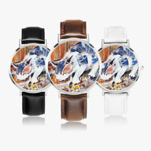 Load image into Gallery viewer, Hot Selling Ultra-Thin Leather Strap Quartz Watch (Silver) - KITTEN'S DINNER