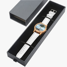 Load image into Gallery viewer, Italian Olive Lumber Wooden Watch - Leather Strap - ONE PALM