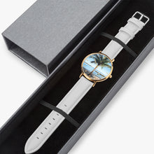 Load image into Gallery viewer, Ultra-Thin Leather Strap Quartz Watch (Rose Gold With Indicators) - ONE PALM