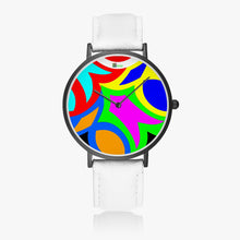 Load image into Gallery viewer, Ultra-Thin Leather Strap Quartz Watch (Black) - A14 FLAME