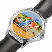 Load image into Gallery viewer, Stylish Classic Leather Strap Quartz Watch (Silver) - Beach Umbrella
