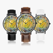 Load image into Gallery viewer, Ultra-Thin Leather Strap Quartz Watch (Black With Indicators) TUBE