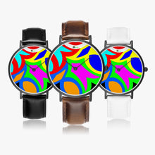 Load image into Gallery viewer, Ultra-Thin Leather Strap Quartz Watch (Black) - A14 FLAME