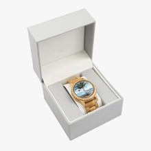 Load image into Gallery viewer, Italian Olive Lumber Wooden Watch - ONE PALM