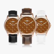 Load image into Gallery viewer, Stylish Classic Leather Strap Quartz Watch (Rose Gold) - GOLDS MATRIX