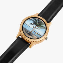 Load image into Gallery viewer, Italian Olive Lumber Wooden Watch - Leather Strap - ONE PALM