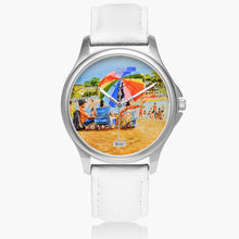 Load image into Gallery viewer, Stylish Classic Leather Strap Quartz Watch (Silver) - Beach Umbrella