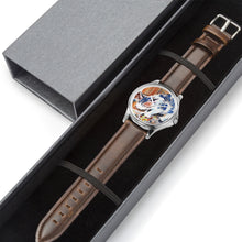Load image into Gallery viewer, Stylish Classic Leather Strap Quartz Watch (Silver) KITTEN DINNER