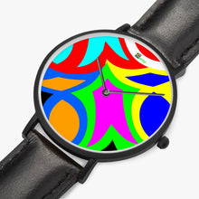 Load image into Gallery viewer, Ultra-Thin Leather Strap Quartz Watch (Black) - A14 FLAME