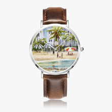 Load image into Gallery viewer, Ultra-Thin Leather Strap Quartz Watch (Silver) - EAST SAN JUAN