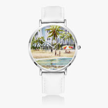 Load image into Gallery viewer, Ultra-Thin Leather Strap Quartz Watch (Silver) - EAST SAN JUAN