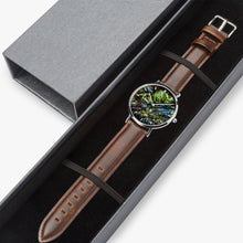 Load image into Gallery viewer, Ultra-Thin Leather Strap Quartz Watch (Silver With Indicators) - Ahriman