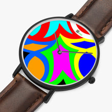 Load image into Gallery viewer, Ultra-Thin Leather Strap Quartz Watch (Black) - A14 FLAME