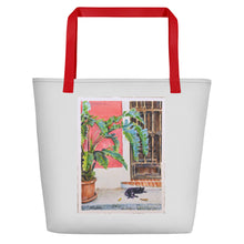Load image into Gallery viewer, TOTE & BEACH BAG - CAT & DOOR