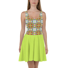 Load image into Gallery viewer, Skater Dress- CITY LIGHTS-GREEN