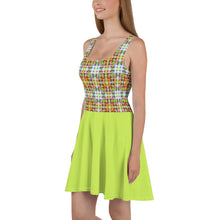Load image into Gallery viewer, Skater Dress- CITY LIGHTS-GREEN