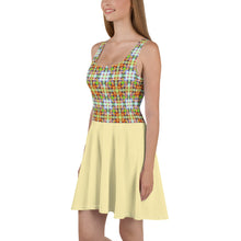Load image into Gallery viewer, Skater Dress- CITY LIGHTS-V3-YELLOW