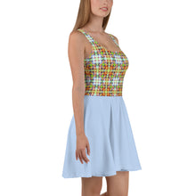 Load image into Gallery viewer, Skater Dress- CITY LIGHTS-V2-BLUE