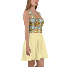 Load image into Gallery viewer, Skater Dress- CITY LIGHTS-V3-YELLOW