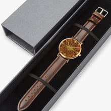 Load image into Gallery viewer, Ultra-Thin Leather Strap Quartz Watch (Rose Gold With Indicators) - GOLD'S CROSS