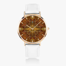 Load image into Gallery viewer, Ultra-Thin Leather Strap Quartz Watch (Rose Gold With Indicators) - GOLD'S CROSS