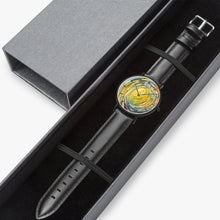 Load image into Gallery viewer, Ultra-Thin Leather Strap Quartz Watch (Black With Indicators) TUBE