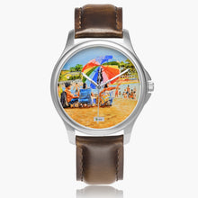 Load image into Gallery viewer, Stylish Classic Leather Strap Quartz Watch (Silver) - Beach Umbrella