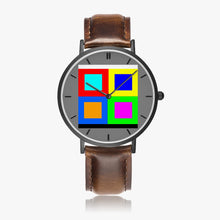Load image into Gallery viewer, Thin Leather Strap Quartz Watch (Black With Indicators) - A1 NXTOUS SQ