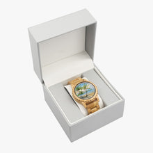 Load image into Gallery viewer, Italian Olive Lumber Wooden Watch - THREE PALMS
