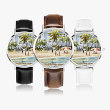 Load image into Gallery viewer, Ultra-Thin Leather Strap Quartz Watch (Silver) - EAST SAN JUAN