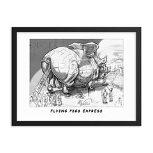 Load image into Gallery viewer, Framed poster - FLYING PIG EXPRESS