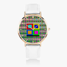 Load image into Gallery viewer, Ultra-Thin Leather Strap Quartz Watch (Rose Gold With Indicators) - NXTOUS QUILTED