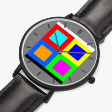 Load image into Gallery viewer, Thin Leather Strap Quartz Watch (Black With Indicators) - A1 NXTOUS SQ