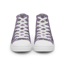 Load image into Gallery viewer, Men’s high top canvas shoes - PILLARS VIOLET