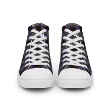 Load image into Gallery viewer, Men’s high top canvas shoes - CHOCOLATE BLUE